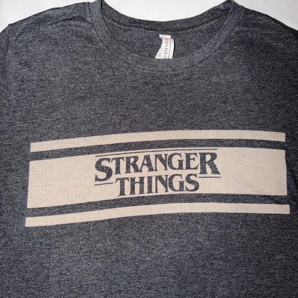 Stranger Things T‎ Shirt Gray Netflix TV Show Graphic Tee Men's Size Medium - Picture 2 of 8